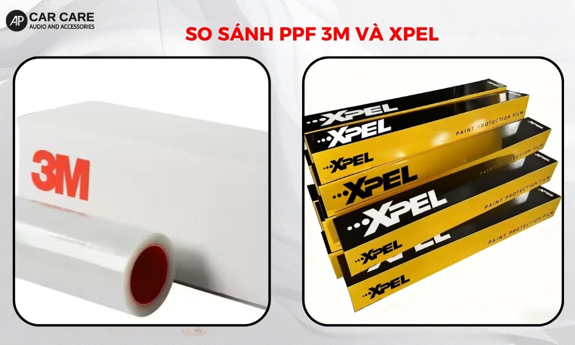 So sánh phim PPF 3M và XPEL từ vật liệu đến hiệu quả bảo vệ sơn