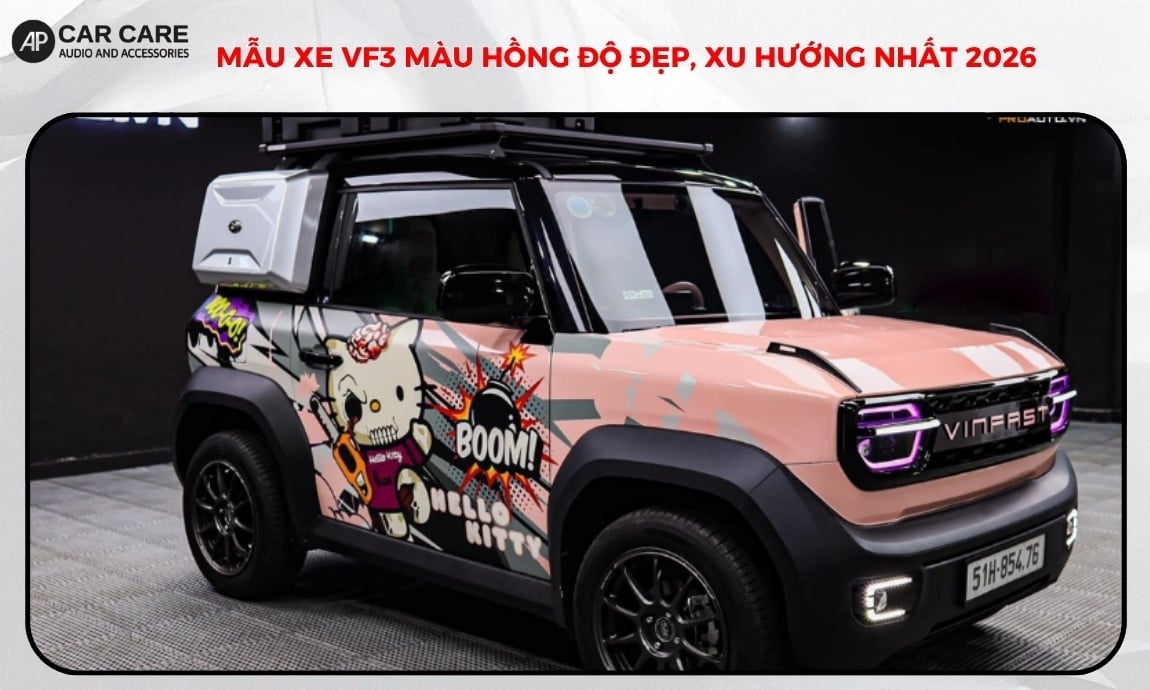 Tổng hợp 11+ mẫu xe VF3 màu hồng độ đẹp, xu hướng nhất 2026