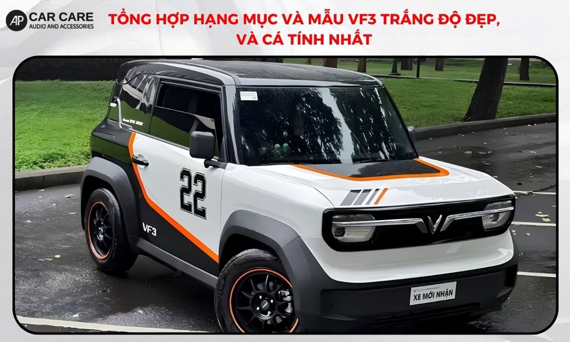 Tổng hợp 9 hạng mục và mẫu VF3 trắng độ đẹp, cá tính nhất