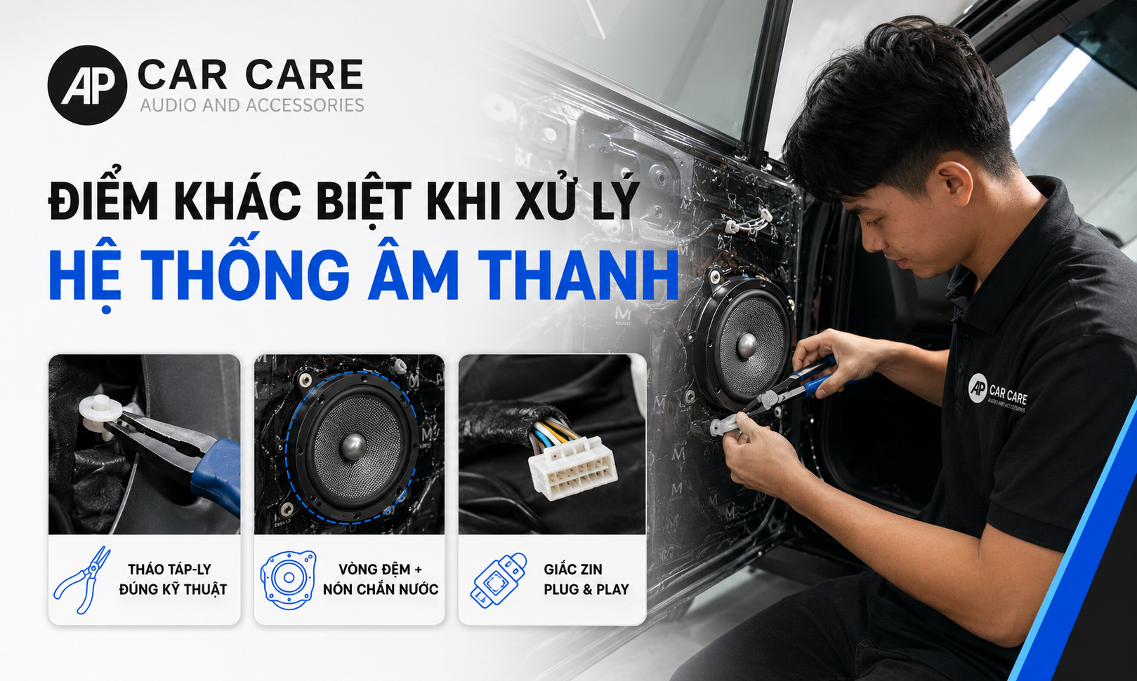 Điểm khác biệt khi xử lý hệ thống âm thanh tại AP Car Care