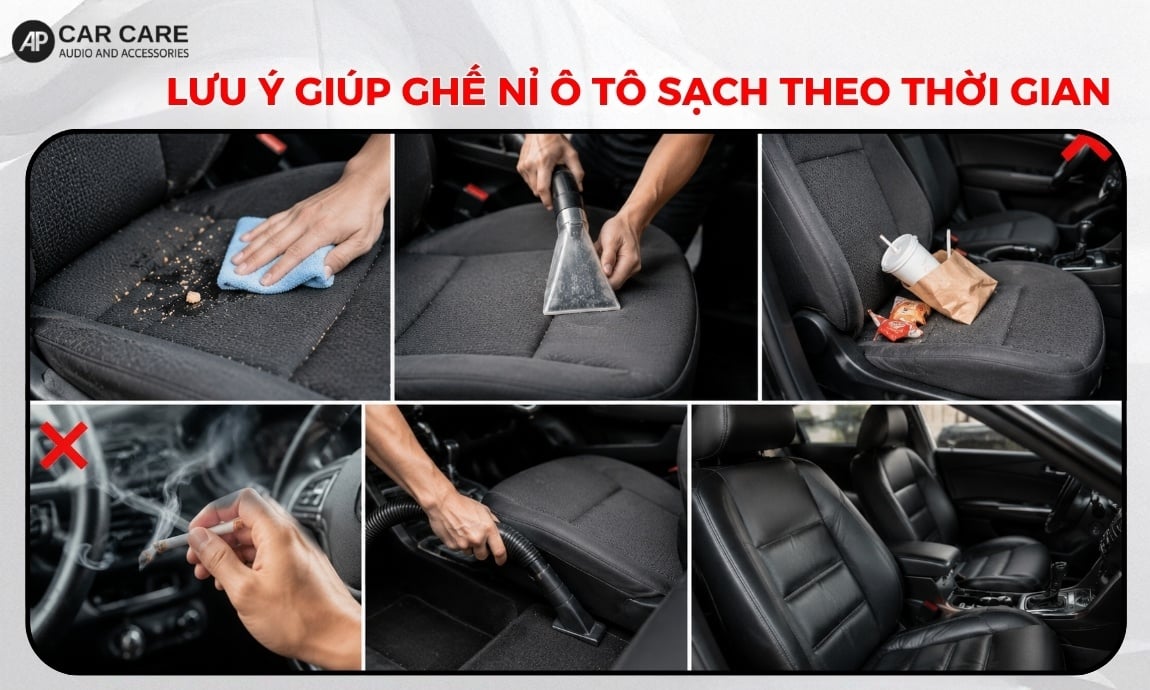 Lưu ý giúp ghế nỉ ô tô luôn sạch và bền theo thời gian
