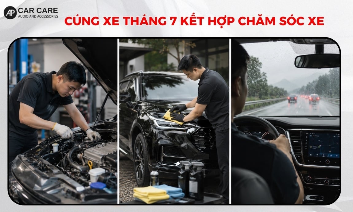 Cúng xe tháng 7 kết hợp chăm sóc xe để an tâm trên mọi hành trình