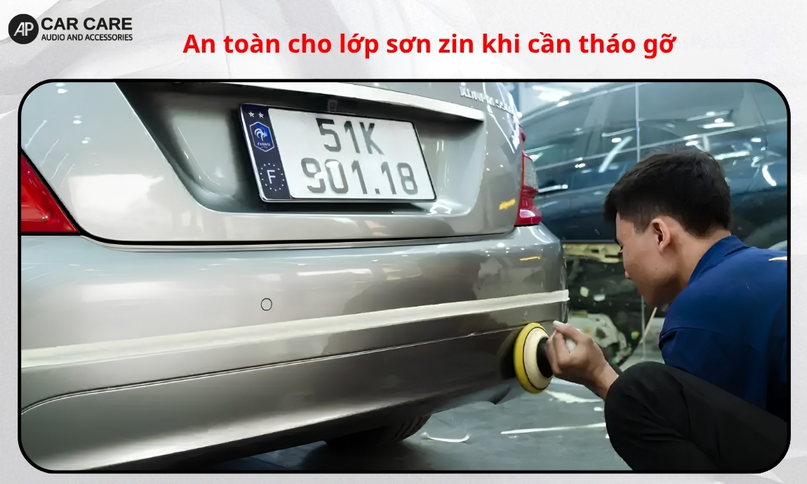 An toàn cho lớp sơn zin khi cần tháo gỡ