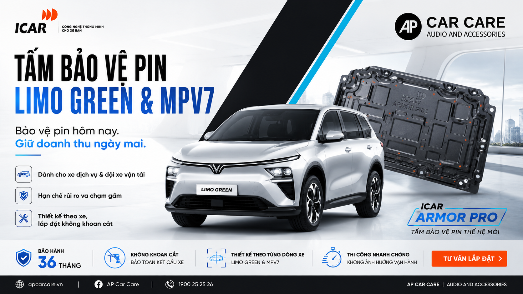 Tấm bảo vệ pin Limo Green MPV7