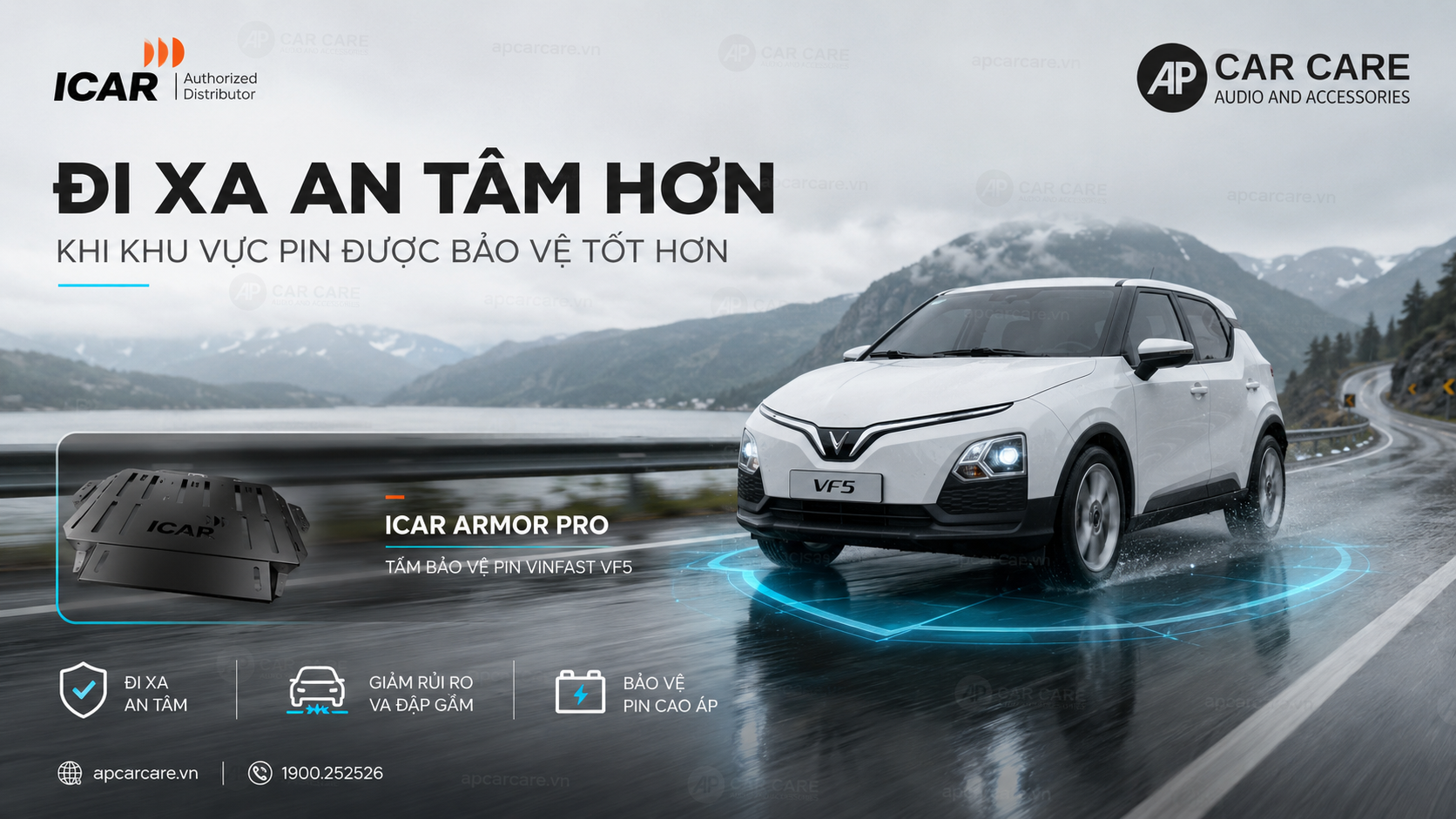 8. Đi xa an tâm hơn Tấm bảo vệ pin Vf5 16.9