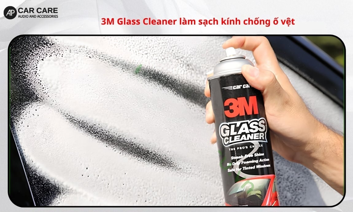 3M Glass Cleaner làm sạch kính chống ố vệt