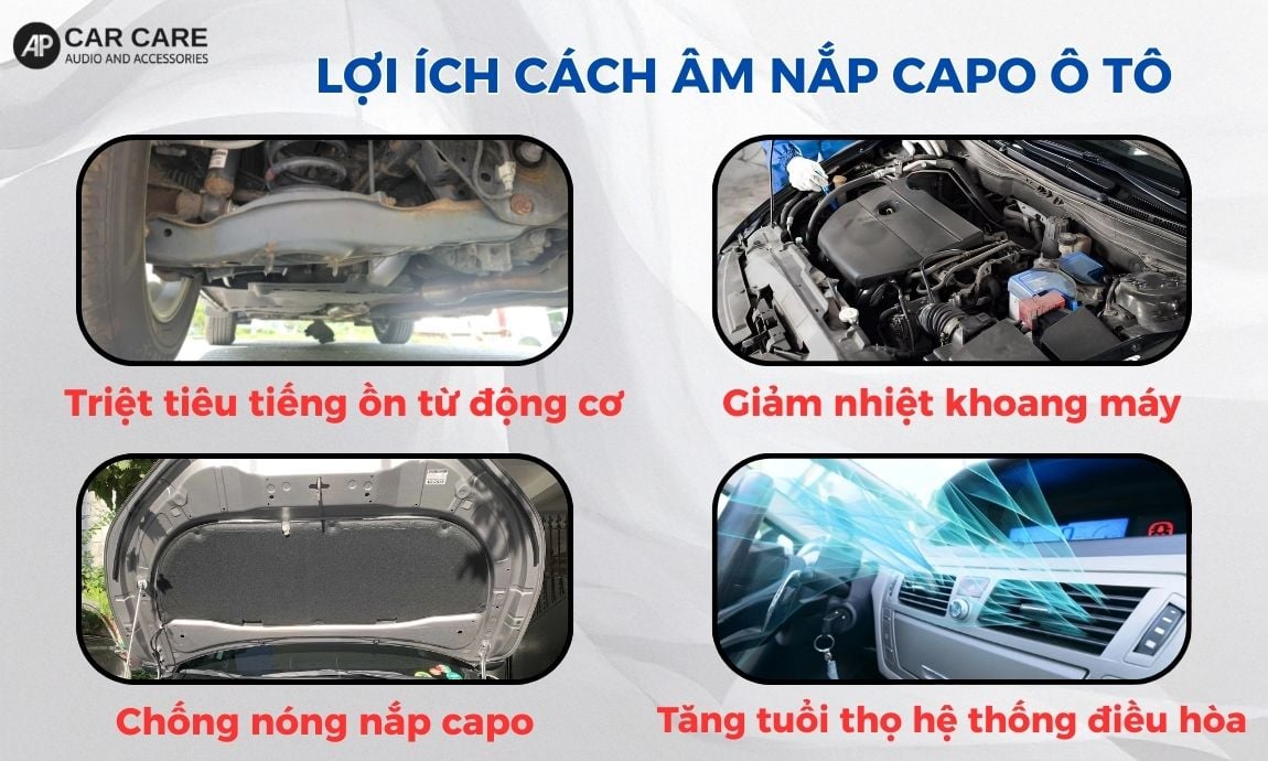 Lợi ích cách âm nắp capo ô tô