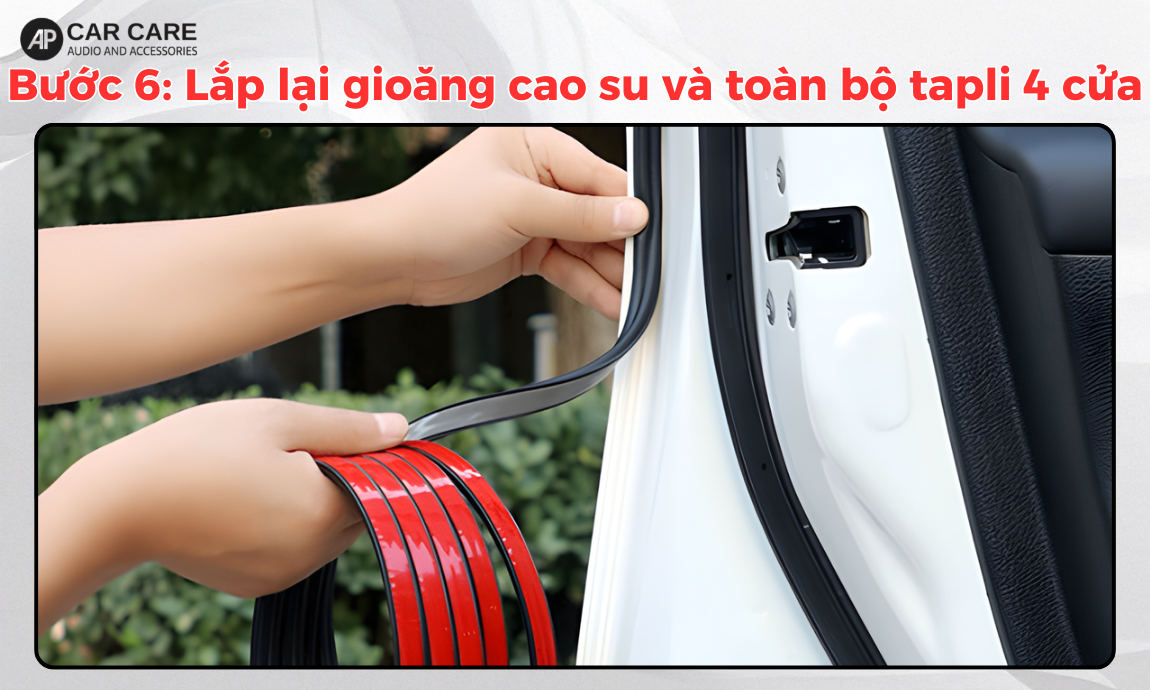 Quy trình dán cách âm 4 cửa ô tô chuẩn detailing tại AP Car Care
