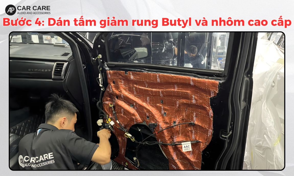 Quy trình dán cách âm 4 cửa xe hơi chuẩn detailing tại AP Car Care