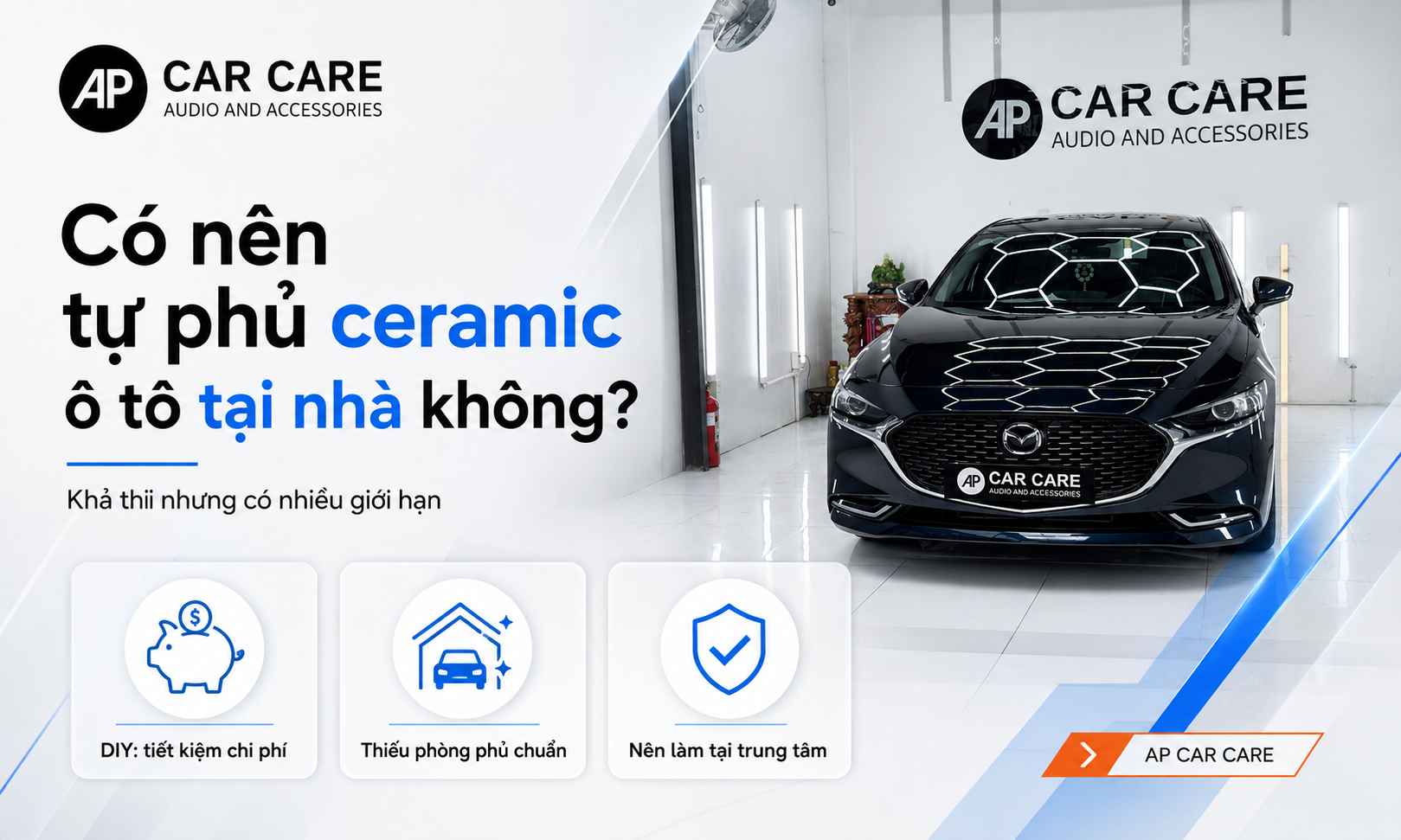 Có nên tự phủ ceramic ô tô tại nhà không