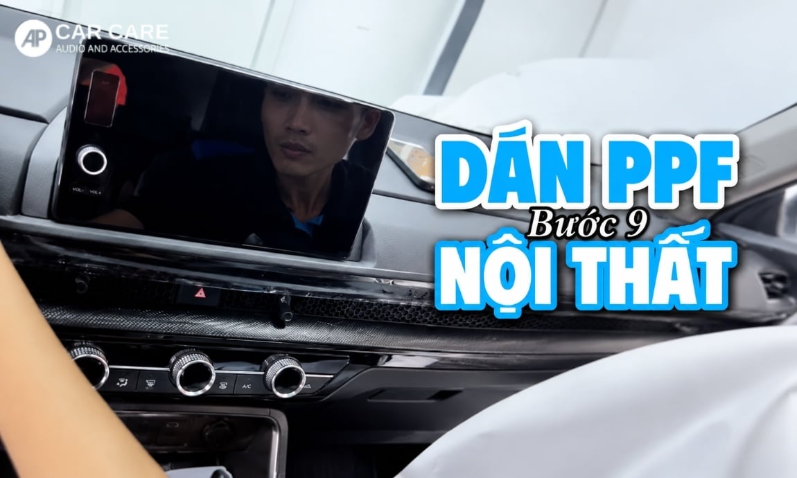 Bước 9: Dán PPF nội thất ô tô