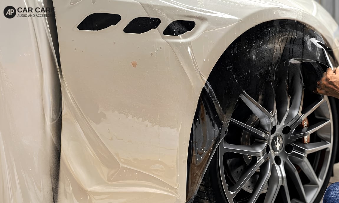 Hình ảnh dán PPF ô tô Maserati thực tế tại AP Car Care