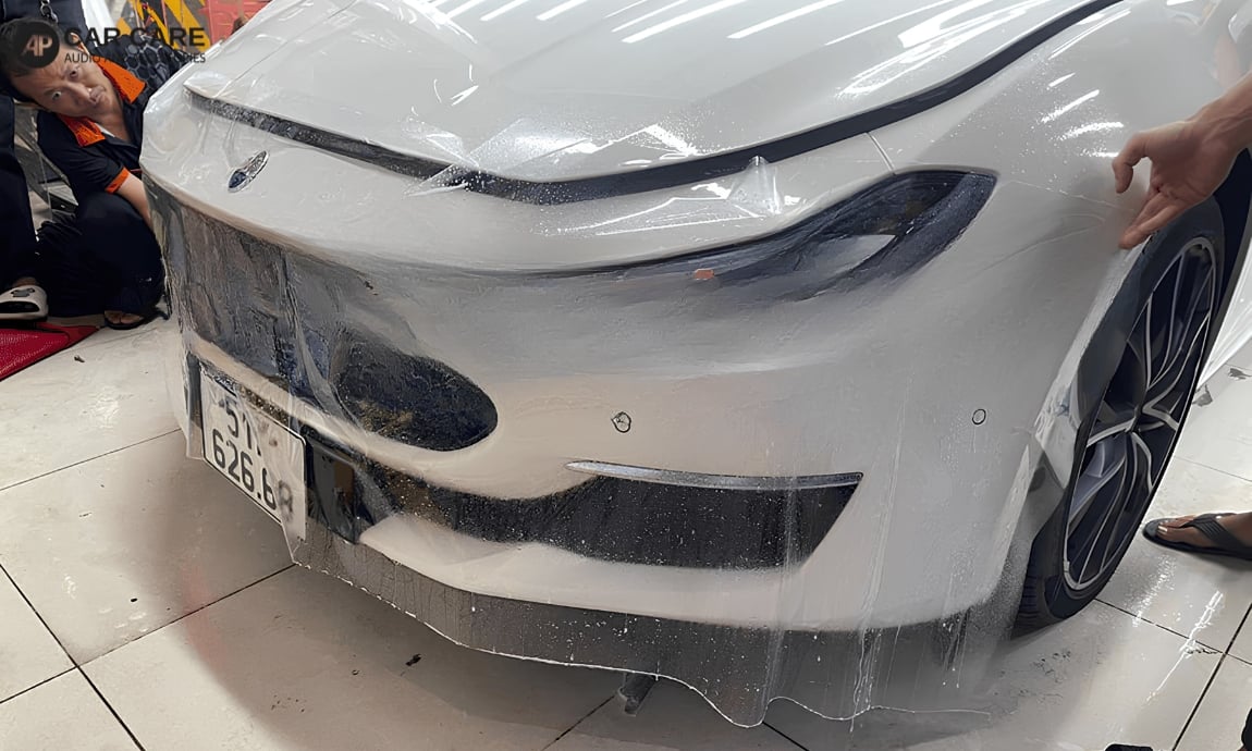 Hình ảnh dán PPF ô tô Maserati thực tế tại AP Car Care 2026