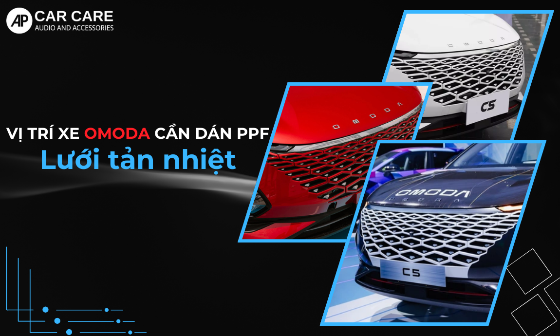 Dán PPF cho ngoại thất Omoda tại các vị trí quan trọng