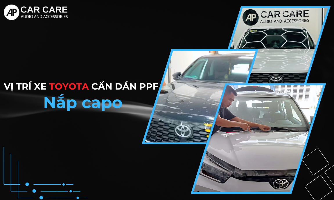 Những vị trí ngoại thất xe Toyota cần phủ PPF bảo vệ