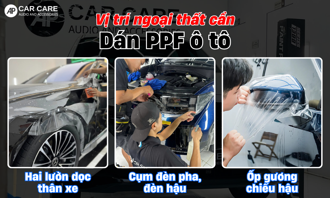 Vị trí cần dán PPF cho ô tô 7 chỗ