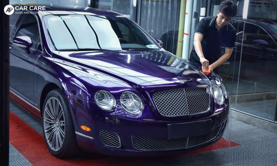 Hình ảnh thực tế dán PPF ô tô BENTLEY tại AP Car Care