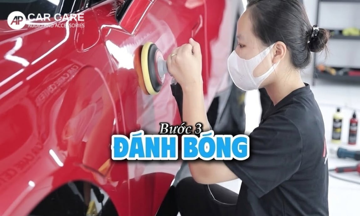 Bước 3: Đánh bóng hiệu chỉnh sơn