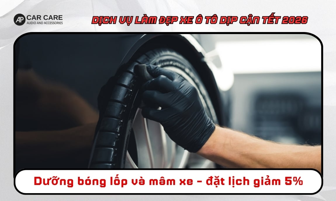 Dưỡng bóng lốp và mâm xe