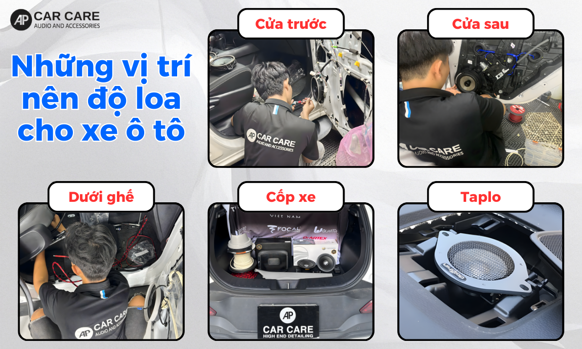 Nên độ loa ô tô ở những vì trí nào?