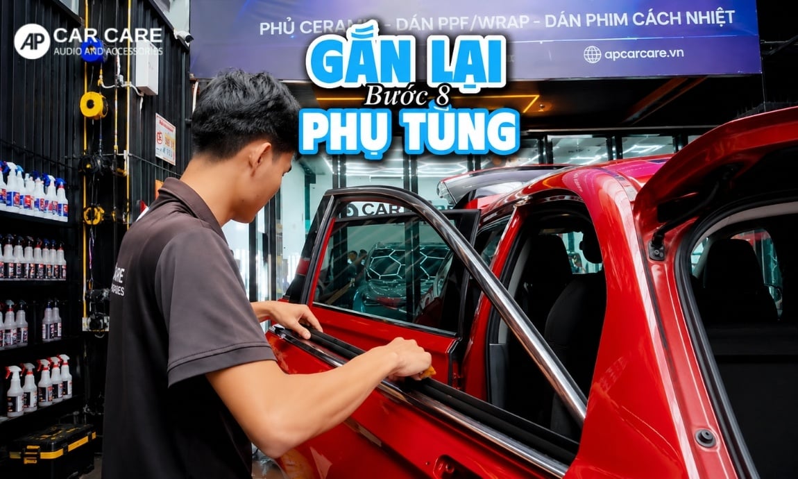 Bước 8: Gắn lại phụ tùng cho xe