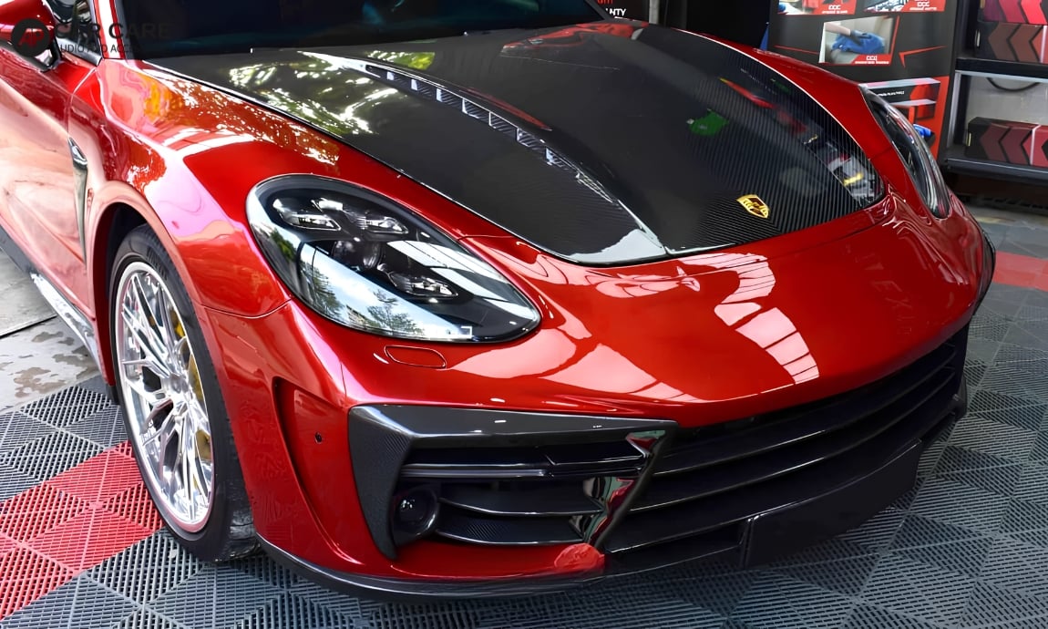 Hình ảnh khách hàng dán PPF xe Porsche tại AP Car Care