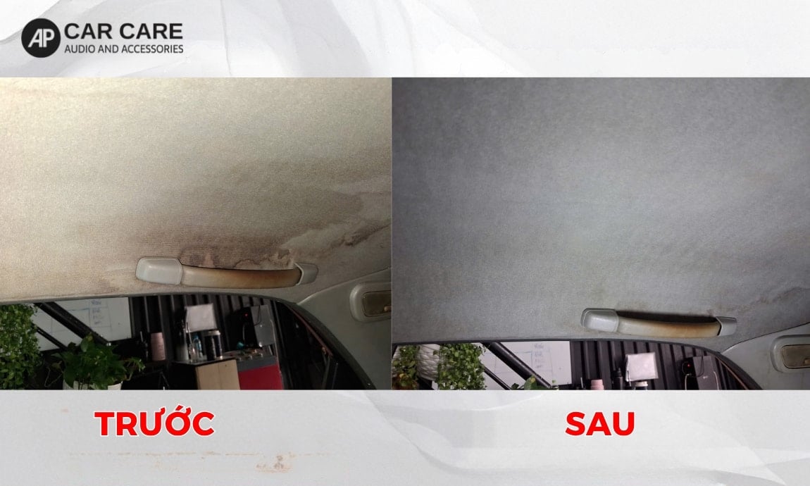 H&igrave;nh ảnh thực tế trước v&agrave; sau khi vệ sinh nội thất &ocirc; t&ocirc; tại CARZIP