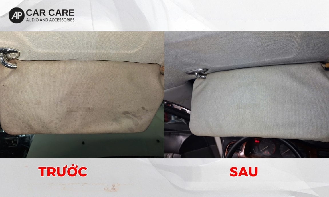 H&igrave;nh ảnh thực tế trước v&agrave; sau khi vệ sinh nội thất &ocirc; t&ocirc; tại CARZIP