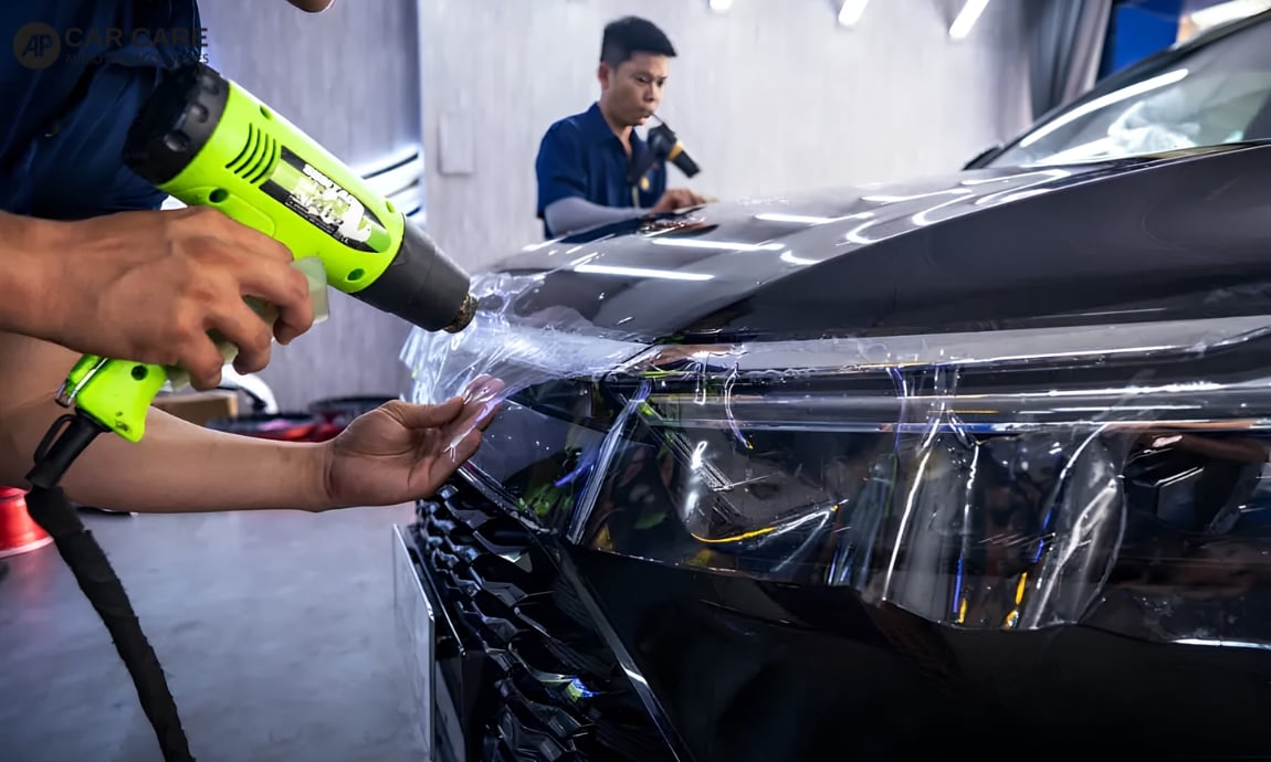 Hình ảnh thi công dán PPF ô tô BAIC tại AP Car Care