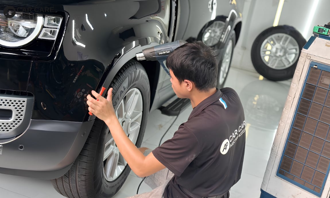Hình ảnh thực tế dán PPF ô tô Land Rover chuyên nghiệp, hiện đại