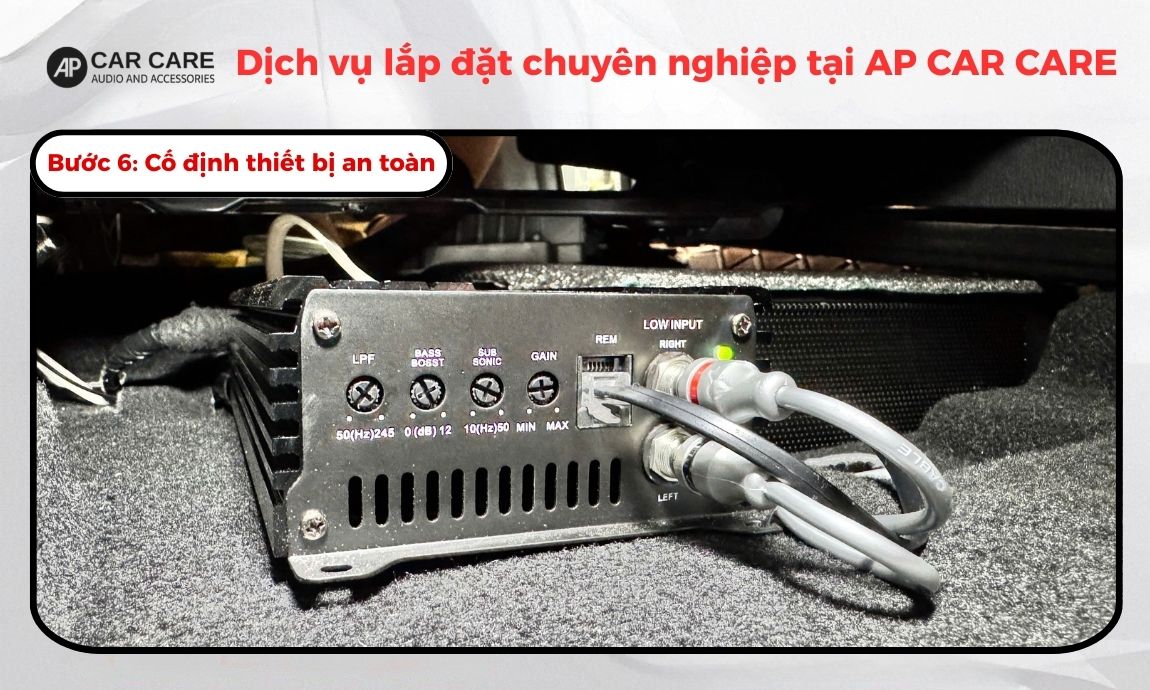 Bước 6 cố định thiết bị an toàn