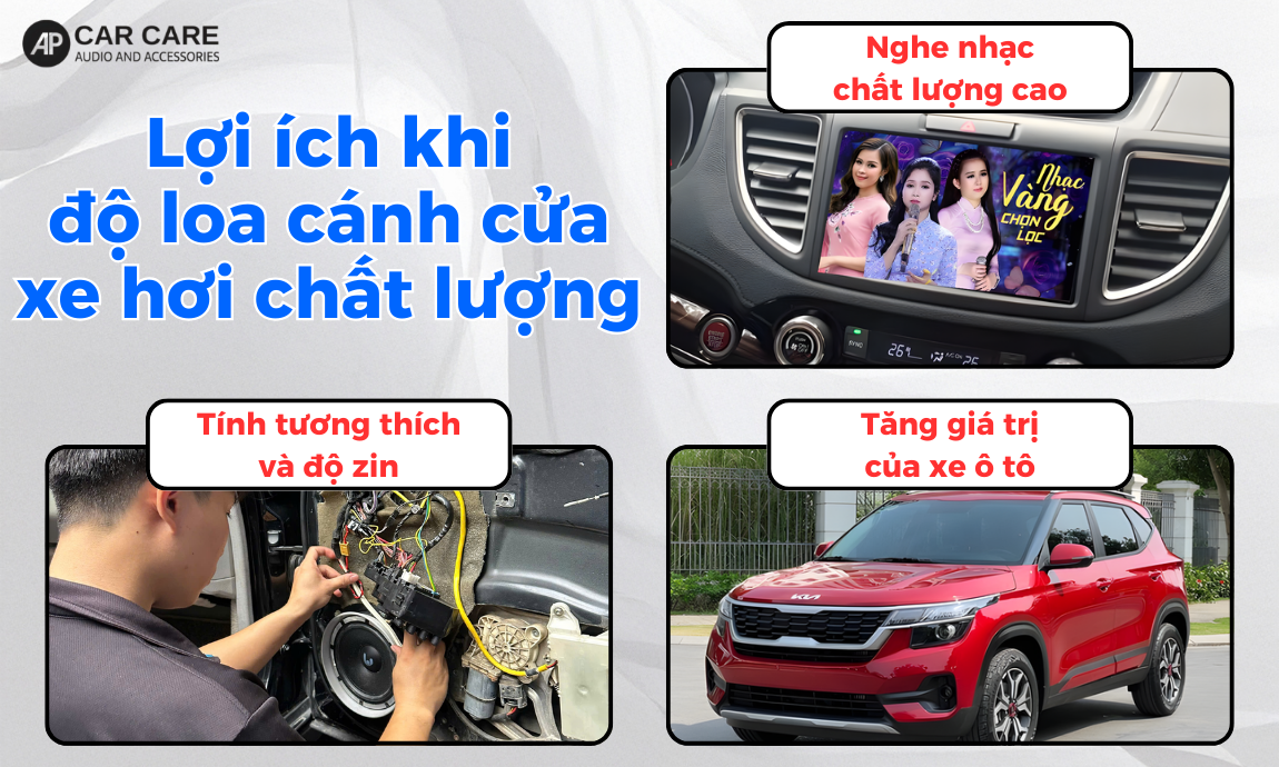 lợi ích khi loa cánh cửa xe hơi