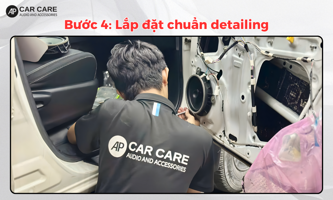Quy trình độ loa cánh ô tô chuyên nghiệp, chuẩn detailing tại AP Car Care
