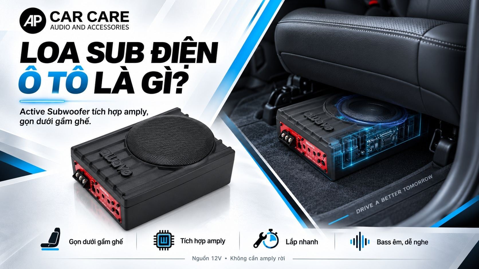 Loa sub điện ô tô (Active Subwoofer) là gì