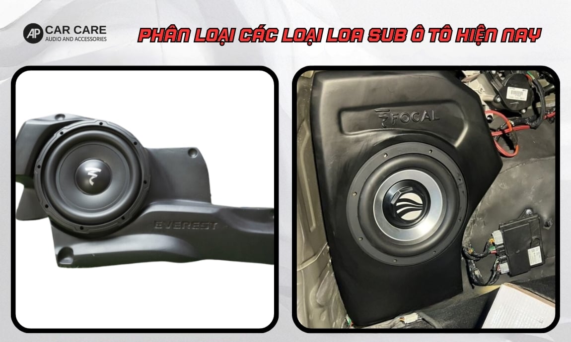 Phân loại các loại loa sub ô tô theo thiết kế thùng loa