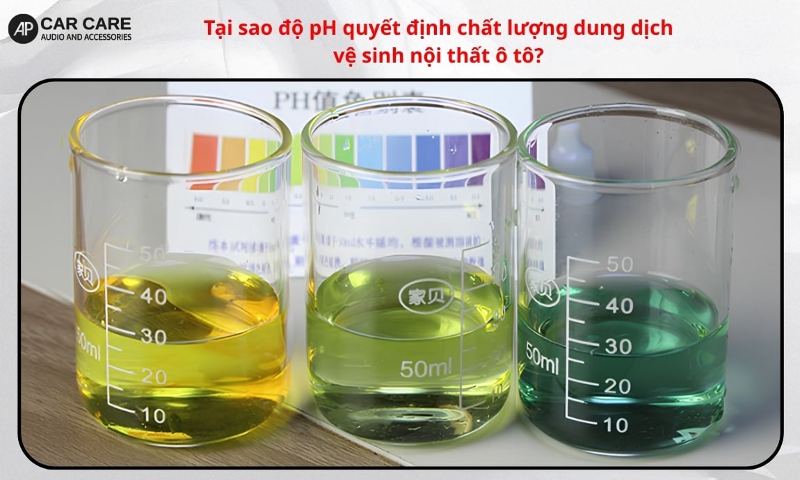 Tại sao độ pH quyết định chất lượng dung dịch vệ sinh nội thất ô tô?