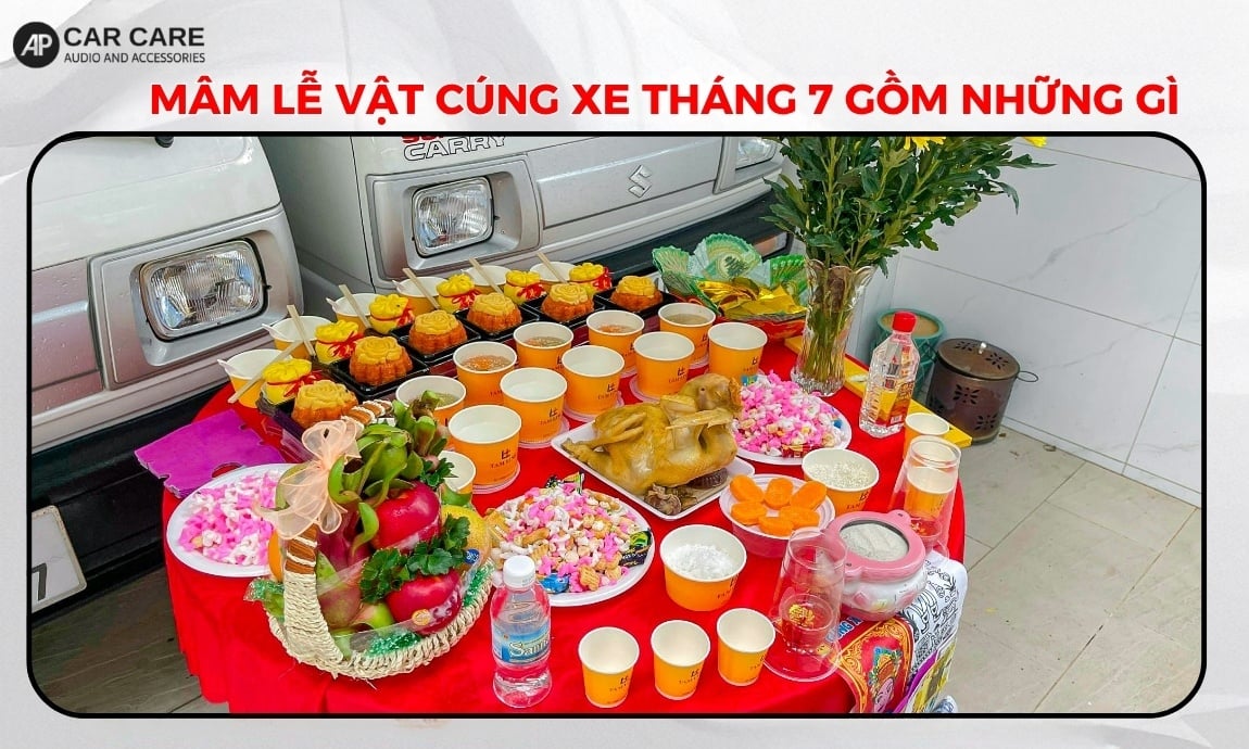 Mâm lễ vật cúng xe tháng 7 gồm những gì