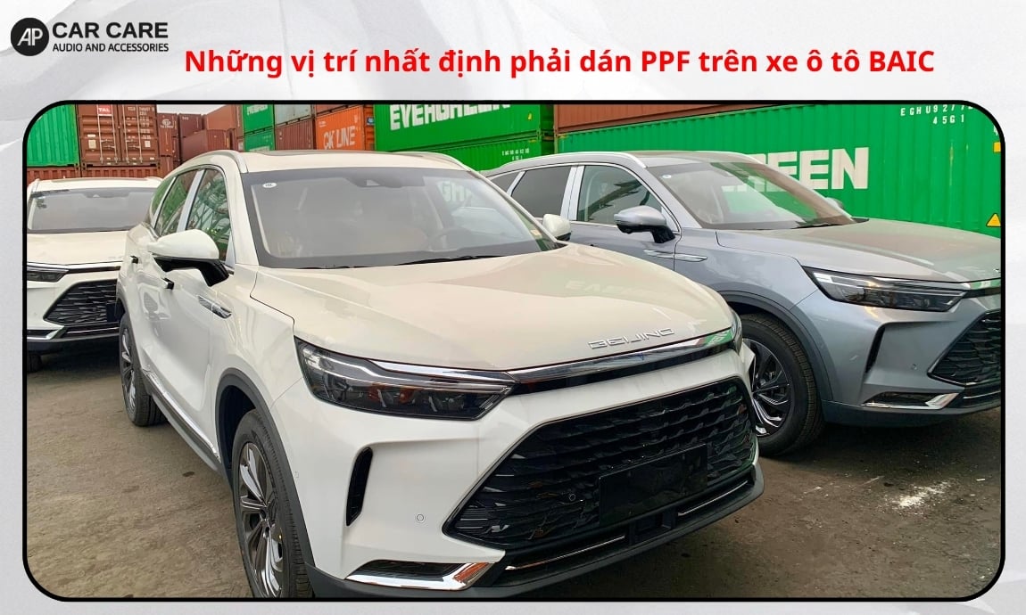 Những vị trí nhất định phải dán PPF trên xe ô tô BAIC