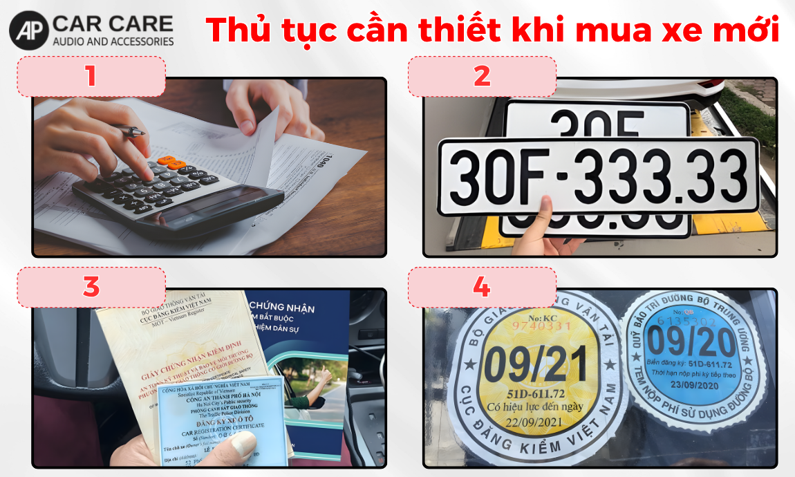 Thủ tục cần thực hiện khi mua xe ô tô mới