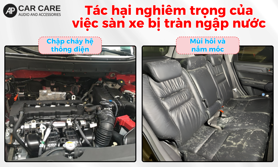 Dịch vụ xử lý sàn xe ô tô bị ngâm nước