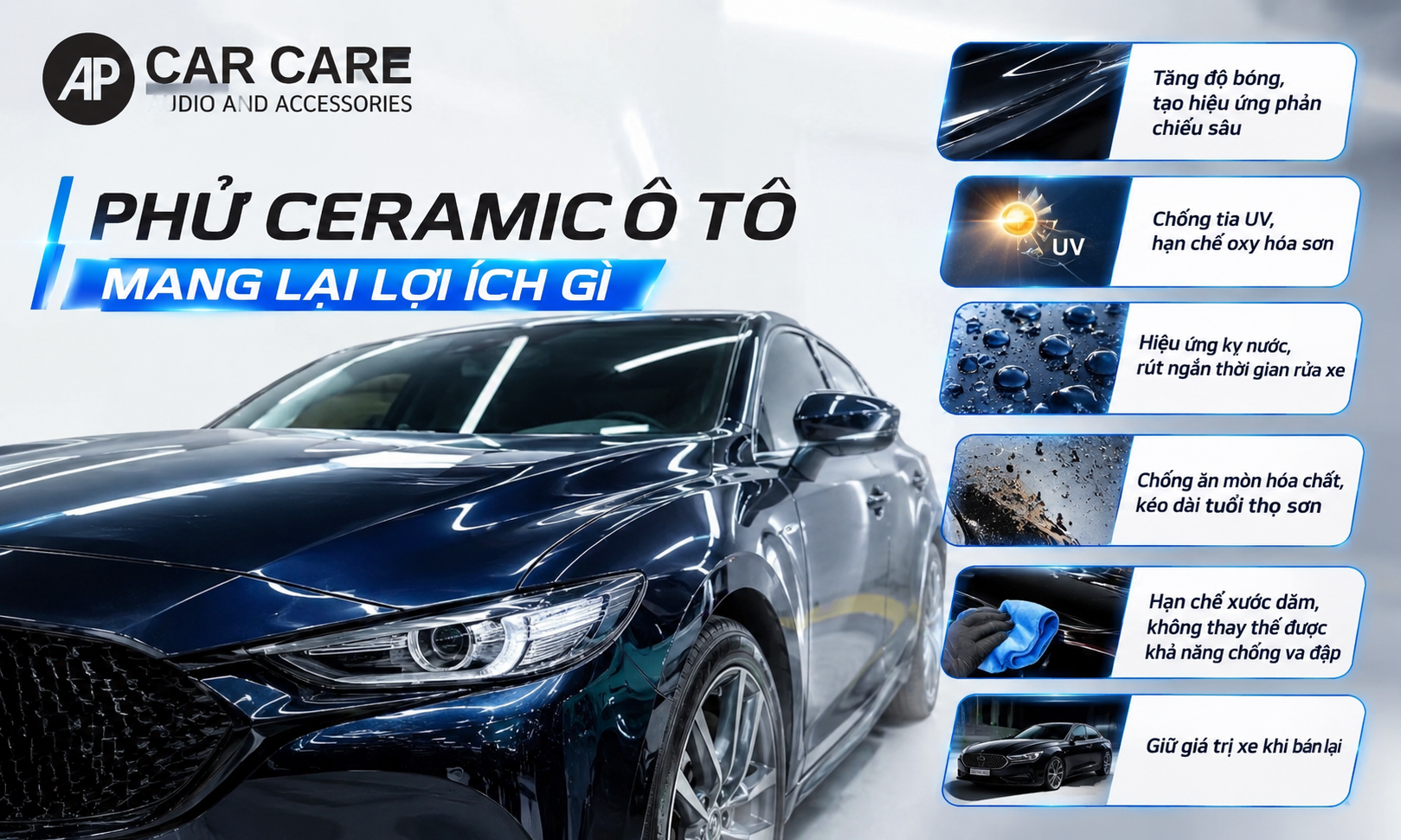 Phủ ceramic ô tô mang lại lợi ích gì cho chủ xe
