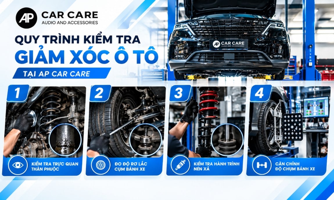 Quy trình kiểm tra hệ thống giảm xóc ô tô tại AP Car Care