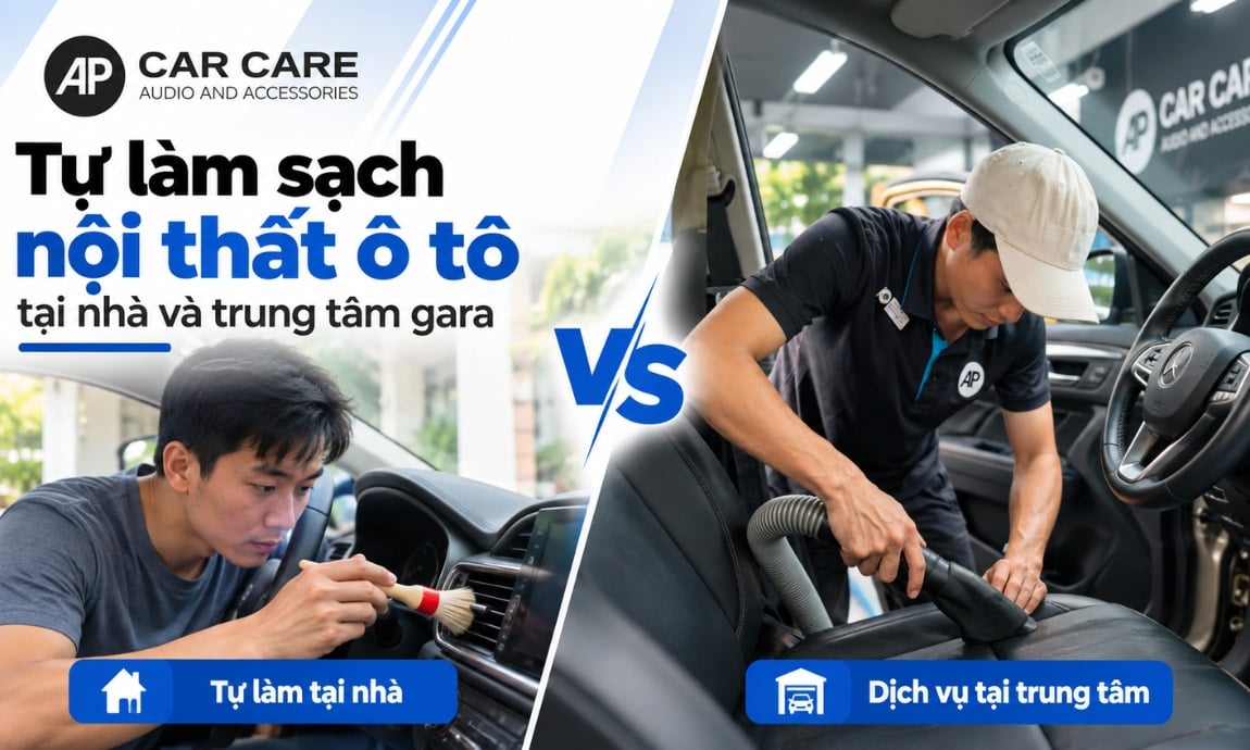 So s&aacute;nh tự l&agrave;m sạch nội thất &ocirc; t&ocirc; tại nh&agrave; v&agrave;&nbsp;trung t&acirc;m gara