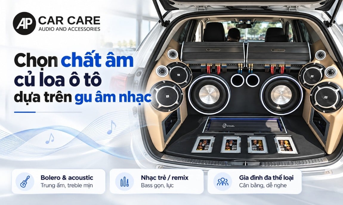 Chọn chất âm củ loa ô tô dựa trên gu âm nhạc thực tế