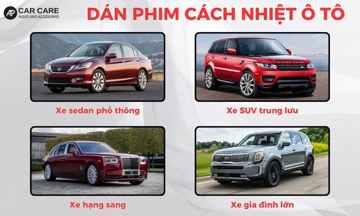 Tư vấn vị trí và dòng xe nên chọn gói phim cách nhiệt Global