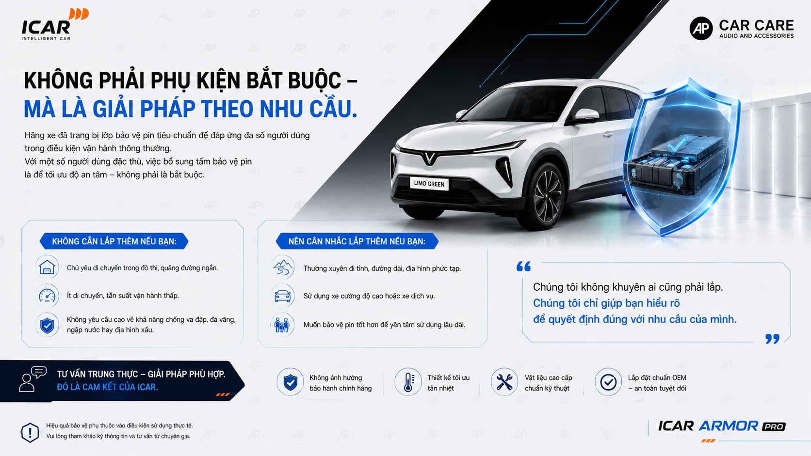 8.1 Không phải phụ kiện bắt buộc - mà là giải pháp theo nhu cầu