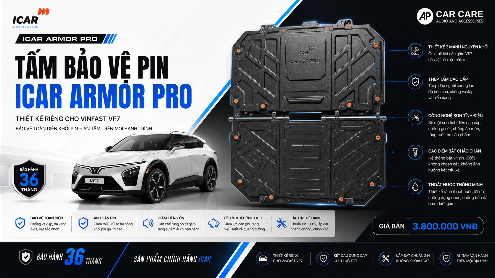 Tấm bảo vệ pin Icar