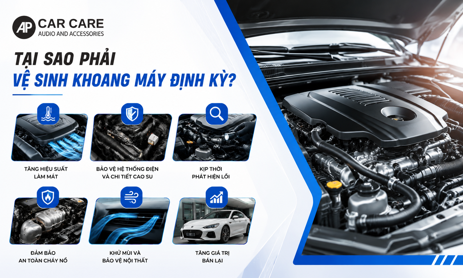 Tại sao phải vệ sinh khoang máy ô tô định kỳ