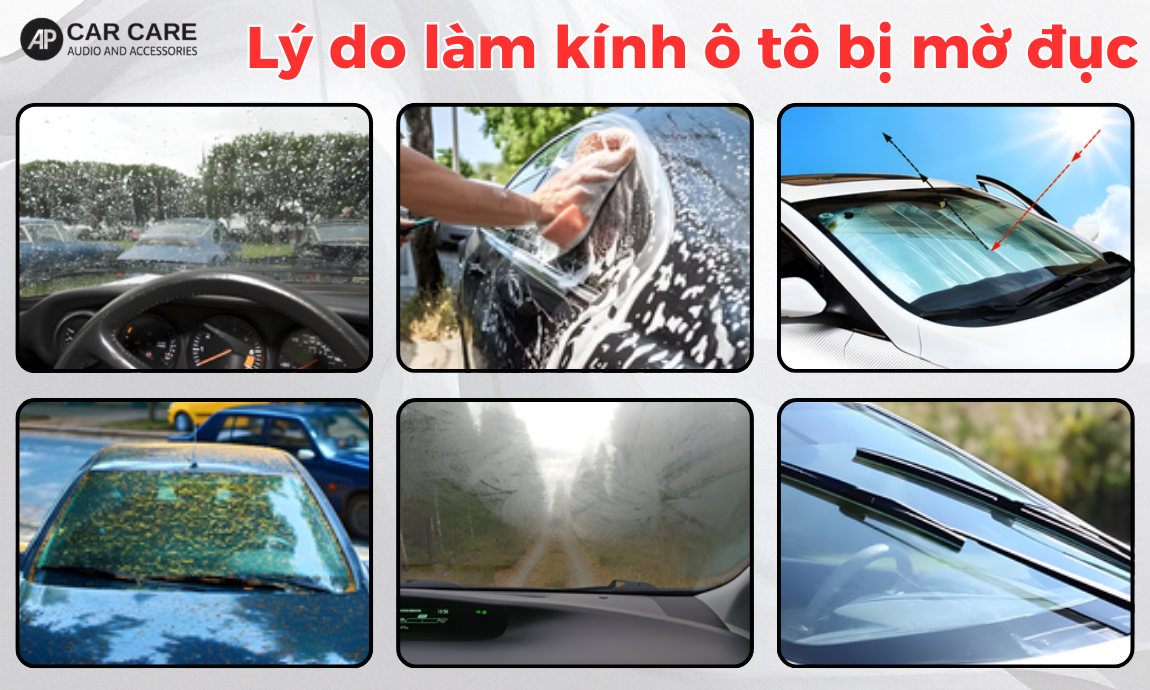 Lý do kính lái xe bị ố vàng, mờ đục