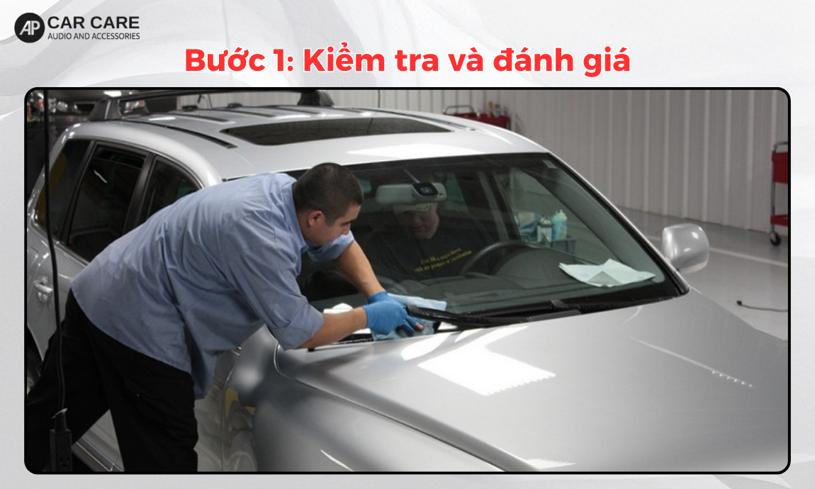 Quy trình tẩy ố kính lái xe ô tô chuyên nghiệp, chuẩn detailing tại AP Car Care